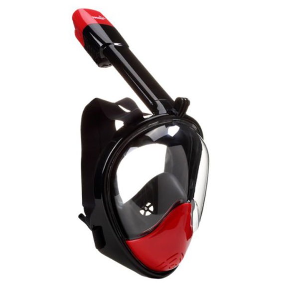 Маска полнолицевая для сноркелинга Free Breath (S-M; Black/Red)